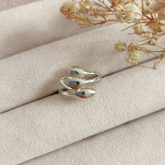 Anillo Gotas Plateado